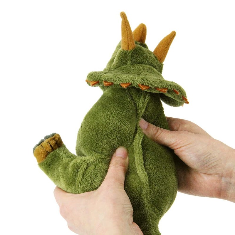 カロラータ トリケラトプス ぬいぐるみ (Sサイズ/おすわりシリーズ/やさしい手触り) リアル 恐竜 おもちゃ お人形 ギフト プレゼント