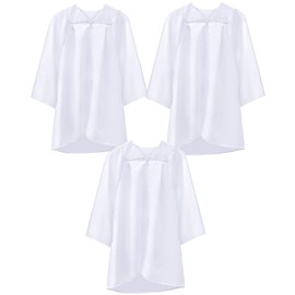 Toulite 3 Pcs Unisex Matte Choir Robes Kids Graduation Gown for School Judge Robes Costume for Baptism Church Event Pastor(Size 36)