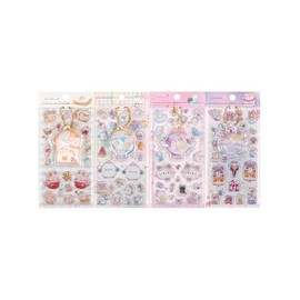 KRGNPLE Marshmallow Stickers, Squishy, Cute, Squishy, 3D, 2 Sheets, Foam Cotton Material, for Sticker Notebooks, DIY Notebook, Smartphone Decoration, Easy Removal, Durable, Tear-resistant, Gift