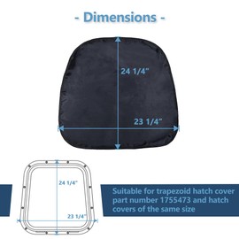Boat Hatch Cover Trapezoidal 24x27 Inch Marine Deck and Access Hatch Protector Accessories Anti UV and Friction 1 Piece