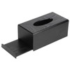 Black Wooden Tissue Box Napkin Case Elegant Style Tissue Holder