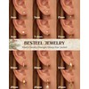 Hypoallergenic Gold Stud Hoop Earrings for Women Lightweight Small 14K