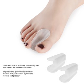 ANGGREK Toe Separator, Silicone Gel Hallux Valgus Separator Bunion Corrector Hammer Toe Separator Toe Spacers Pads for Foot Care Crooked Toes(S)