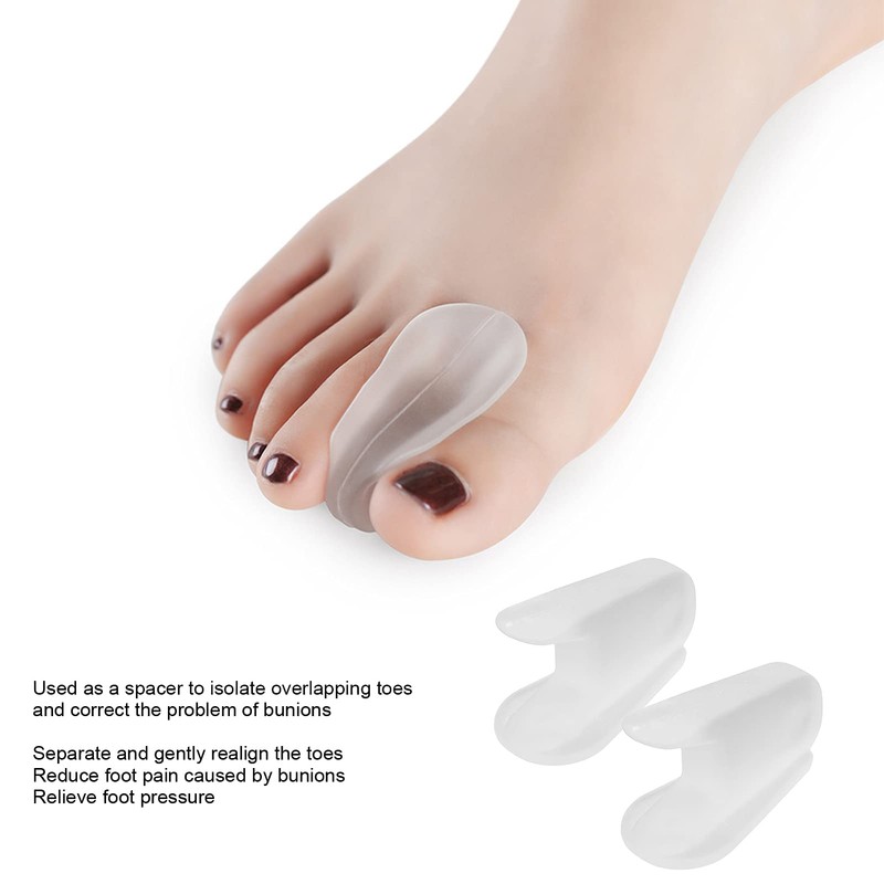 ANGGREK Toe Separator, Silicone Gel Hallux Valgus Separator Bunion Corrector