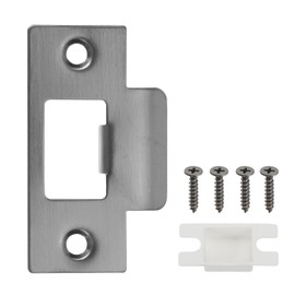 PATIKIL Placa de Cierre de Puerta de 2-3/4", 1 Pieza Placa de Cierre de T de Acero Inoxidable, Placa de Respaldo de Puerta con Tornillo para Uso en Puertas, Gris Metálico