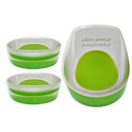 KidSole - Juego de 2 taloneras de gel ligeras para niños con talones sensibles, espolones de talón, fascitis plantar o dolor de tobillo (verde para niños tamaño 2 – 6)