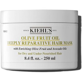Kiehl's Olive Fruit Oil Deeply Reparative Hair Mask, Moisturizing Hair Treatment for Dry & Damaged Hair, Restores Shine, with Avocado Oil & Lemon Oil - 8.4 fl oz