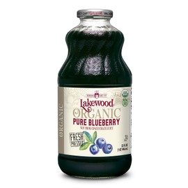 Lakewood Organic PURE Blueberry Juice, 32 Fl Oz (Pack of 6)
