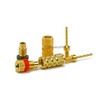 Monoprice 1 Pair of Gold Plated Speaker Pin Plugs, Closed