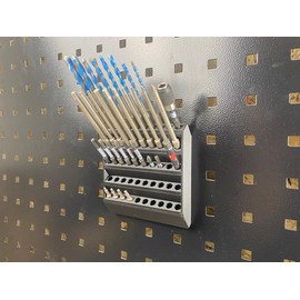 Holder for 50 Bits Bit Holder for Güde - Gedore - ADB - Kraftwerk Perforated Wall Square Hole 38 mm / 10 mm Perforated Wall Accessories
