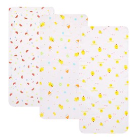 Sliema Mushroom Bathing Gauze Baby Gauze Handkerchief Baby Bathing Cloth - Gauze Handkerchief, Set of 3, 100% Cotton, Plain, Large Size (Bath Cloth x 3)
