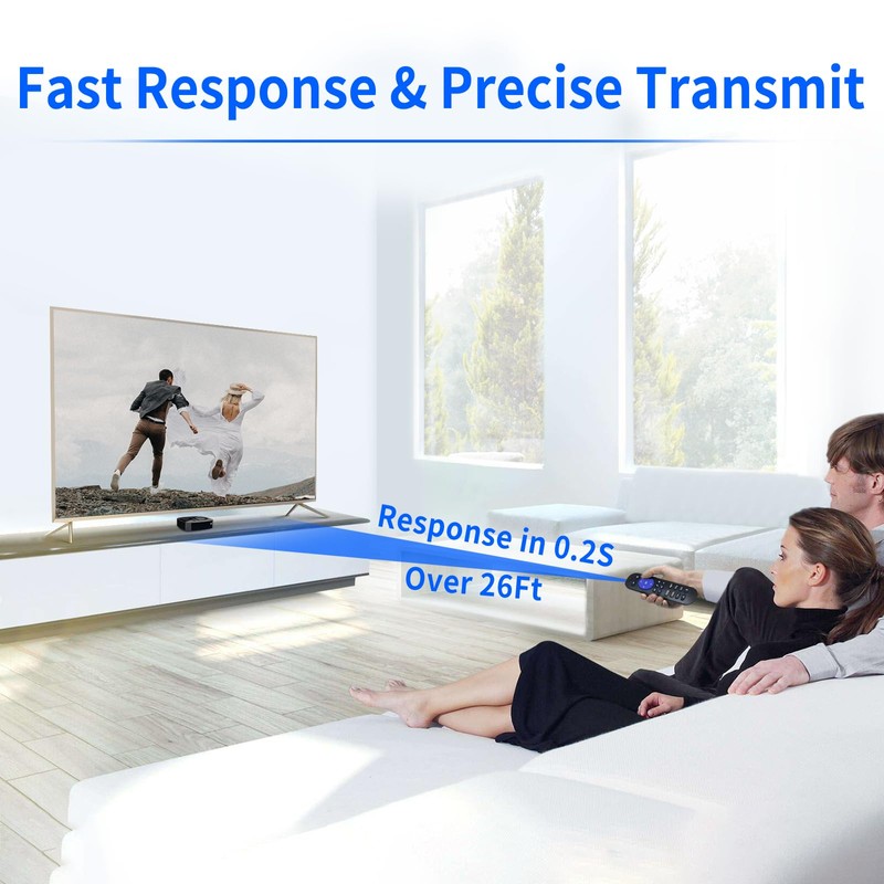 Programmed Remote for Roku Remote Replacement with Volume Key -