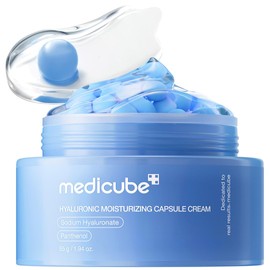 medicube Crema cpsula de cido hialurnico  Hidratacin de larga duracin 120H, cuidado de barrera y calmante hidratante facial diario para todo tipo de  