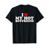 I Love My Hot Boyfriend T-Shirt, black