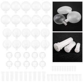 Boloest 60 Pieces Squeaker Toy Repair Reed Noise Machine Insert Replacement for Dog Animal Toy Repair Shoes Whistle (30 x Round Squeakers, 30 x Reed Squeaker)