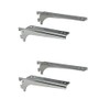 Royal Wooden Shelf Brackets A-32/33 Chrome, 9.8 inches (250 mm),