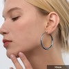 PABBEU Black Hoop Earrings Thick Chunky Black Hoops Hypoallergenic Large