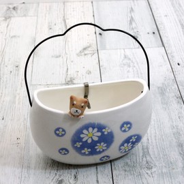 Craftsman House Mosquito Trap Incense Holder Indigo Flower Shiba Inu Incense Pot