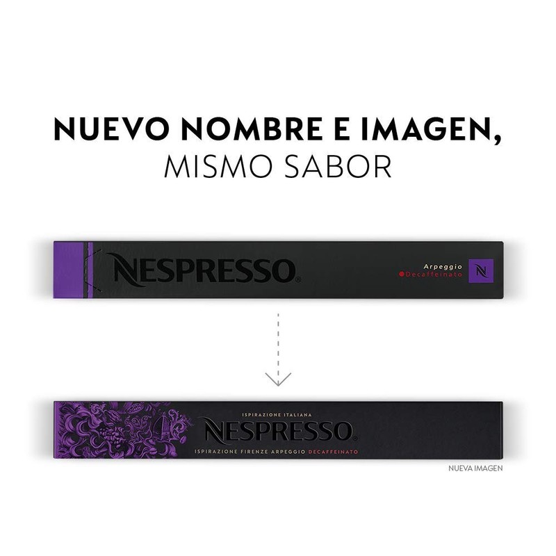 Nespresso, Café Decaffeinato, Paquete de 50 cápsulas de Sistema Original