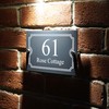 Badgemaster Modern Anthracite House Number Sign Plaque Stainless Steel Standoffs
