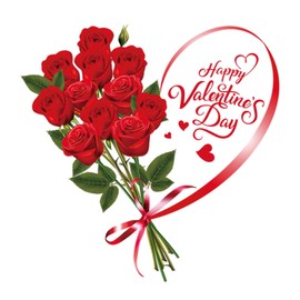 Perfeclan Valentines Day Window Clings Decorations Valentines Decorations Window Stickers for Glass Staic Stickers for Valentine's Day Birthday Wedding School Home Window Display