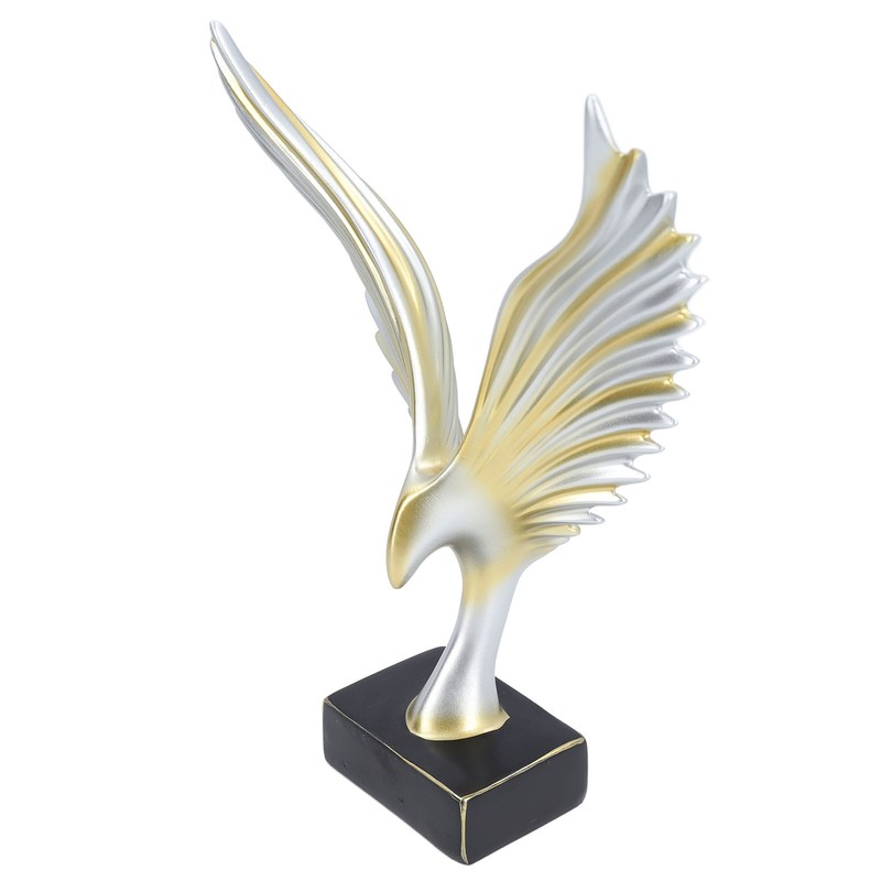 Eagle Abstract Figurine Decorative Resin Geometric Surface Animal Wing Sculpture