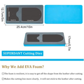 SUPERDANT Leather Wallet Cutting Die Leather Craft Card Holder Cutting Die Change Purse Wooden Die Vintage DIY Crafts for Making Mini Leather Wallets