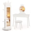 Unbranded Full Length Mirror Kids Jewelry Cabinet Freestanding Toddler Armoire