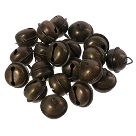 YYlingx 20 Pcs Vintage Jingle Bells - 22mm Antique Copper-Toned Bells for Pet Collars, Christmas Tree Ornaments, Party, School Theme activity, and Crafts
