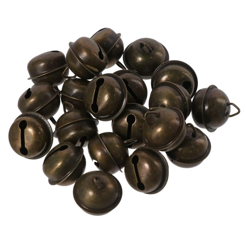 YYlingx 20 Pcs Vintage Jingle Bells - 22mm Antique Copper-Toned