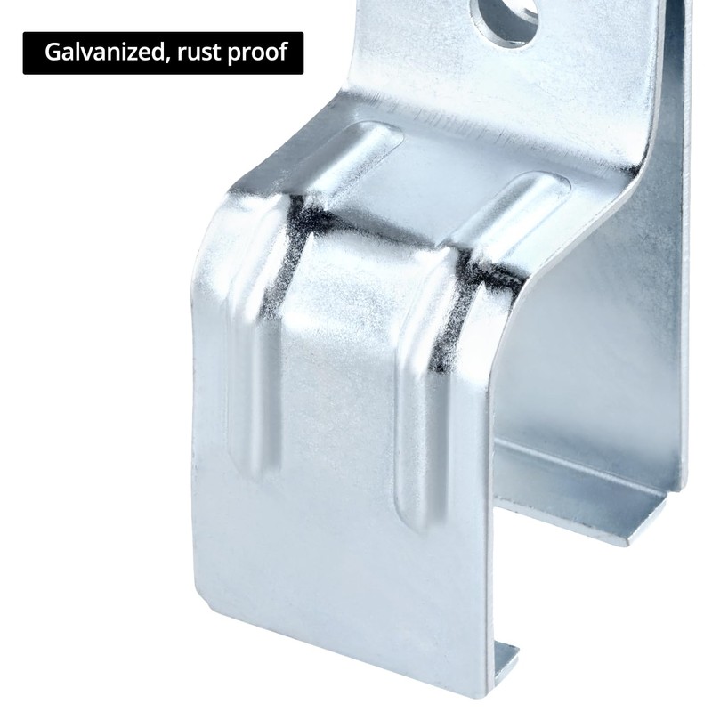 QWORK Heavy Duty Box Rail Hanger Bracket for Barn Doors