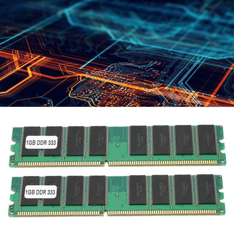 2Pcs Memory Module Desktop DDR 333MHZ PC‑2700 16 Grains on