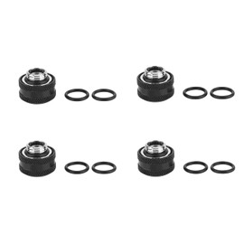 Tiardey 4 Pack Water Cooling Fitting, OD 14MM Rigid Tube Water Cooling Tube Fittings Connector