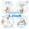Bear Baby Stickers-500Pcs Thank You Beary Much Circle Labels,1.2 Inch