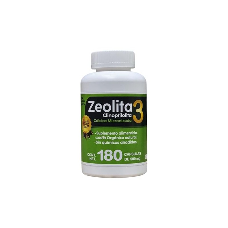 Zeolita Clinoptilolita Orgánica Micronizada Premium 180 Cápsulas Veganas