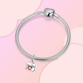 GOINEVA Medical First Aid Kit Charm 925 Sterling Silver Charm Fits Women's Charm Bracelet & Necklace Valentine's Day Mother's Day Jewelry Gifts for Women