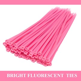 KafTon Fluorescent Pink Cable Ties Pack of 100 (300mm x 4.8mm)