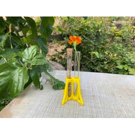 Plant Propagation Tubes Stand, Holds 2 x 16mm Tubes, Minimalist Display Holder for Hydroponic Plants, Rooting & Water Propagation