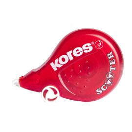 Kores - Scooter Correction Tape - No-Peeling Dry Correction Tape Roller with Wheel Guide, Ergonomic - School Supplies, Stationery Supplies - Single Pack 8m x 4.2mm