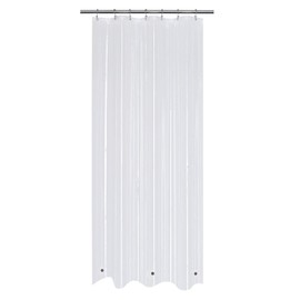 Mrs Awesome 36x78 Small Stall Shower Curtain Liner with 3 Magnets Clear PEVA 8G Thick & Heavy Duty, Waterproof, Narrow Stall Size 36 x 78 inches, Clear