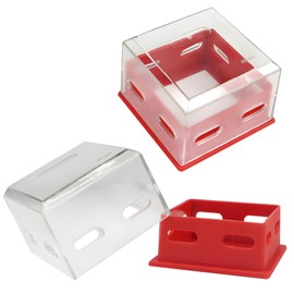 SYWAN Emergency Stop Button Cover, Box Type Transparent Push Button Switch Cover Large Push Button Lockout Emergency Stop Protection Cover,Stop Switch Box (3 * 3 * 2 inch)