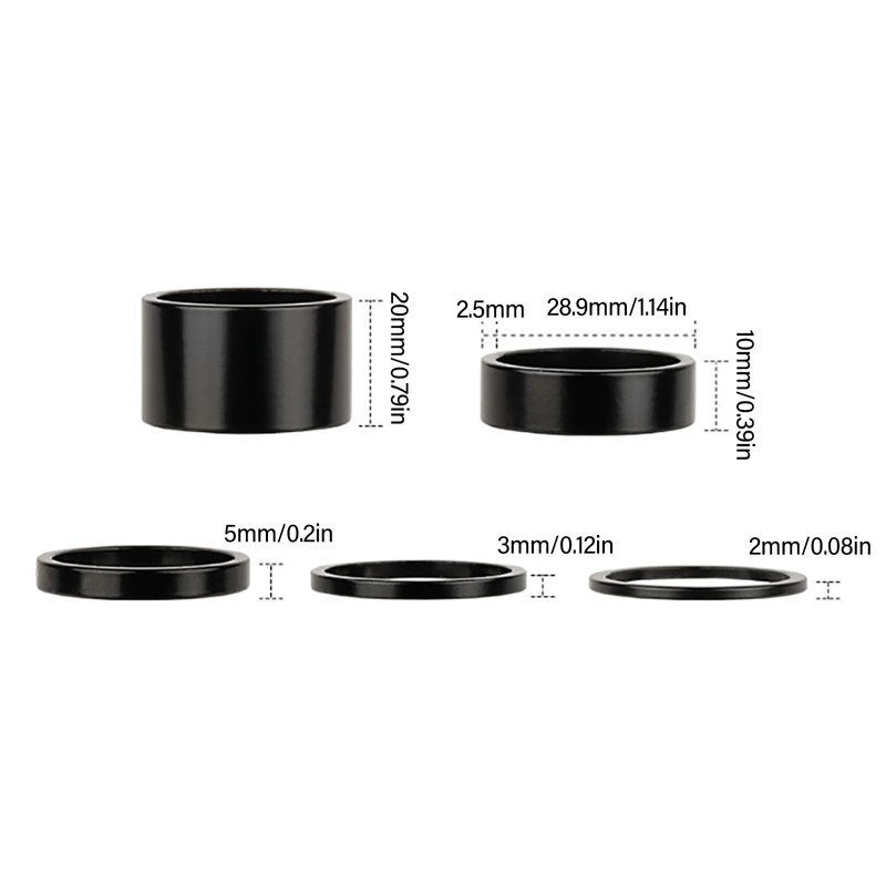 LEYILE Front Fork Headsets Spacers Headsets Washers Aluminum Alloy Bicycles