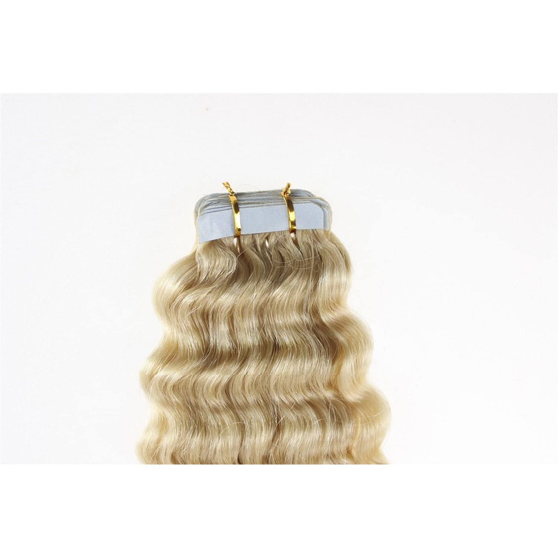 Yotty 18Inch 45cm Tape-in Curly Hair Extensions Seamless Tape Weft