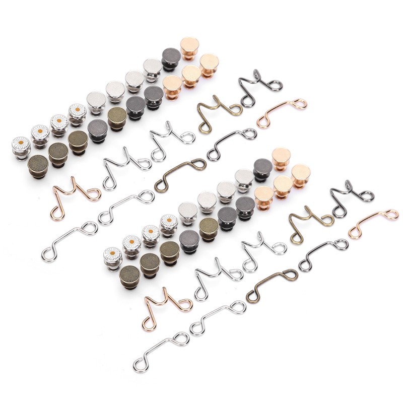 Adjustable Waist Buckle Extender Set Jean Waist Extender Button Replacement