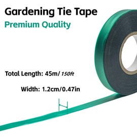 1 Roll Plant Tape, Plant Tying Tool, 1/2" 150ft Green Garden Plant Ties for Indoor Outdoor Plants, Fruit Trees, Vegetables (1, Green)