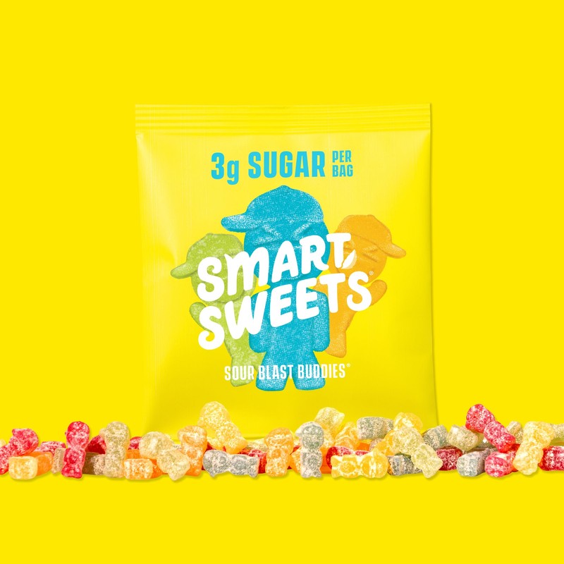 SmartSweets Sour Blast Buddies, Low Sugar Gummy Candy (3g), Low