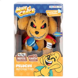 ColorBaby Mikecrack Interactive Plush Dog Mike.Exe with Music, Recording and Voice Playback, YouTube Character Toy, 29 cm, Singing Dot, Exe, Repeat What You Say (85425)