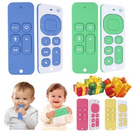2pcs Juguetes de Silicona para la Dentición, Mordedor con Forma de Mando a Distancia Apto para Masticar, Puede Aliviar el Dolor de Encías, Sin BPA, Set de Regalo de Juguete para la Dentición