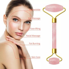 Jade Roller and Gua Sha Set Anti Aging Black Gold Face Massager FREE SHIP US