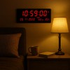 LED Digital Wall Clock 35x15cm – Large Display with Date,